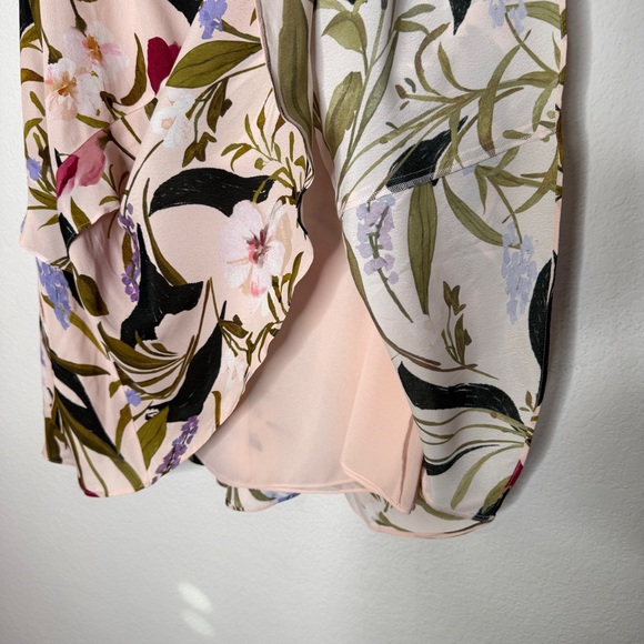 Ted Baker Issiia Pink Green Floral Frill Fit And Flare Mini Dress Size 10 NWT - Picture 6 of 9